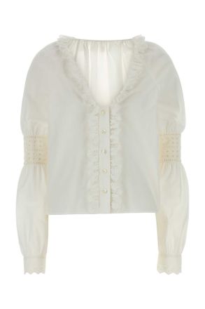 Alberta Ferretti Alberta Ferretti White Poplin Shirt