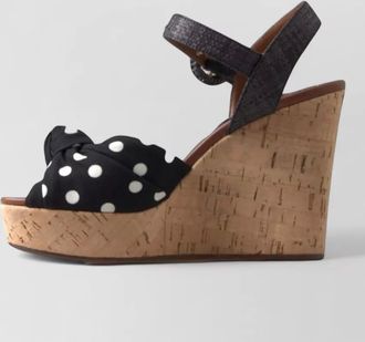Dolce & Gabbana polka-dot wedge sandals