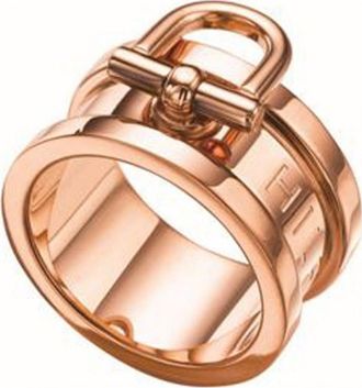Tommy Hilfiger Womens 2700312C Ladies Ring - Rose Gold Stainless Steel - Size N