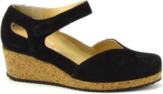 Durea 5752 Wedge Sandal - Dames - Sleehakken - Zwart - 38 EU - Su&egrave;de - Schoenen