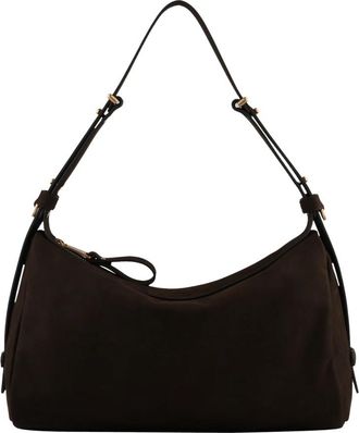 Pourchet Manuscrit Nubuck Schoudertas - Dames - Schoudertassen - Bruin - ONE Size - Leer - Tassen