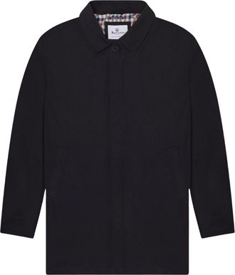 Aquascutum Mens Active Shell Mid Trench Black Jacket - Size Large