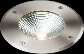 Netlighting LED Stainless Steel Recessed Ground Light 3000K 230V IP65 9W in Grey
