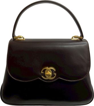 Gucci Brown Leather Handbag Tote Bag (Pre-Owned)