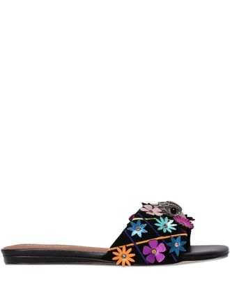 Kurt Geiger Sandali con decorazione floreale - Nero