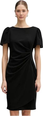 DKNY Ruched Mini Dress - Dames - Korte kleedjes - Zwart - 2XS - Polyester - Kleedjes