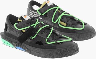 Nike OFF-WHITE Leather Low-Top Sneakers BLAZER 77 With Cut-Out De size 12,5