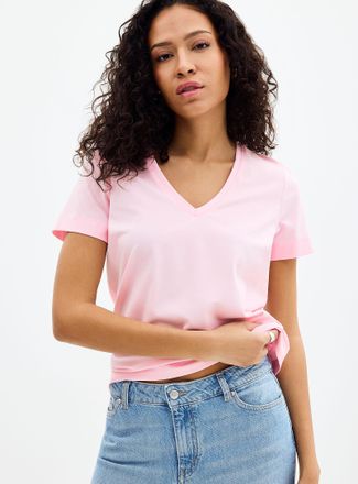 Contemporaine Womens SUPIMA cotton V-neck T-shirt