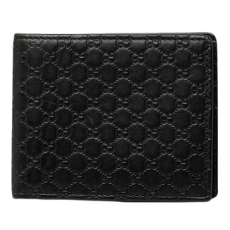 Gucci Pre-owned Portemonnee van Embossed Leer - Dames - Pre-owned - Zwart - Maat: ONE Size Leer