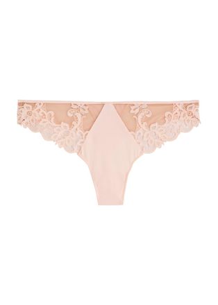 Simone Pérèle Simone PÉRÈLE Saga Guipure Lace Thong - Light Pink - 2 (UK 10 / M)