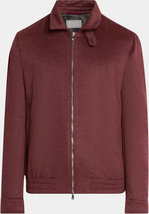 Brunello Cucinelli Men & apos;s Stretch-Jersey Jacket