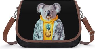 Generic Koala Cute Crossbody Bag Womens Handbag PU Message Bags Shoulder Purse with Adjustable Strap