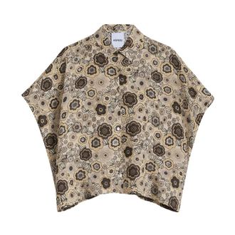 Aspesi Cr&ecirc;pe de Chine Shirt - female - Aspesi - Ponchos - Multicolor - L - Jackets