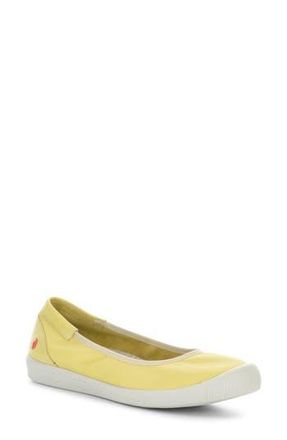 Softinos Ilme Ballet Flat in Light Yellow Smooth at Nordstrom Rack, Size 10-10.5Us / 41Eu