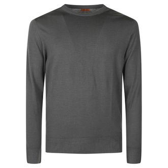 Barena Round-neck Knitwear, male, Gray, Size: 2XL Round-neck Knitwear