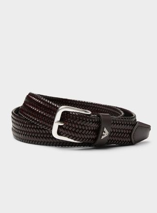 Emporio Armani Mens Braided leather belt