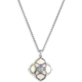 Kendra Scott Dira Pendant Necklace in Rhodium Ivory Mix at Nordstrom Rack
