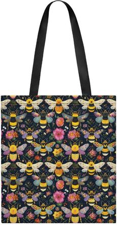 Generic Bees Honeycombs Tote Bag for Women Men Shoulder Bags Purses Pouch Handbags