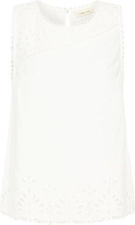 Cream Halona Top - Dames - Tops zonder mouwen - Wit - L - Polyester - Tops