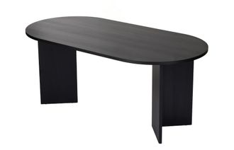 Habitat et Jardin Tavolo Da Pranzo In Legno sablin - 180 X 89 X 75 Cm - Legno Nero