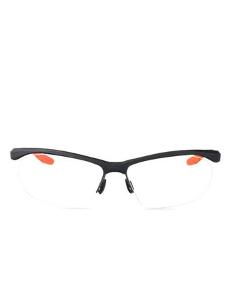 Nike 7401 shield-frame glasses - men - Acetate - 58 - Black