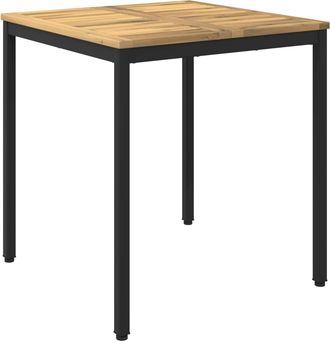 vidaXL Mesa De Cena De Jard&iacute;n Blanco Y Negro 70 X 68,5 X 75 Cm Vidaxl