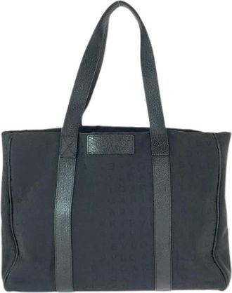 Bulgari Pre-owned Tote Bags, female, Black, Size: ONE SIZE Pre-owned Canvas Tote Bag