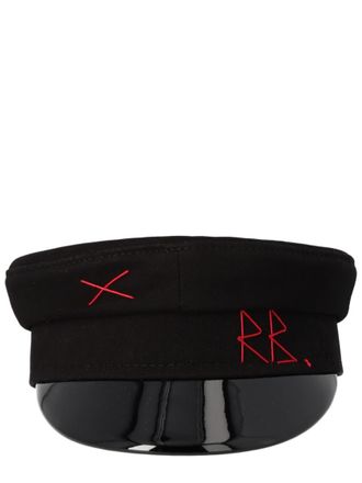 Ruslan Baginskiy Black Baker Boy Embroidered Bakerboy Hat