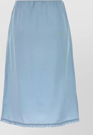 Prada satin underskirt featuring delicate ruffled hem