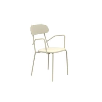 MondoViro Juego de 4 sillones de jard&iacute;n de metal blanco 53x53 cm 84h