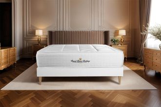 Royal Palace Bedding Somier Blanco + Colch&oacute;n Con Muelles Y Viscoel&aacute;stica 120 X 195