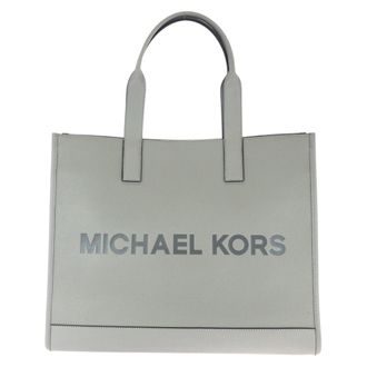 Michael Kors Gray Leather Shoulder Bag Tote Bag (Pre-Owned)
