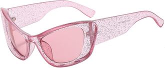 Generic Mens And Womens Outdoor Vacation Sunglasses Driving Sports Womens Sun Glasses(Pink)