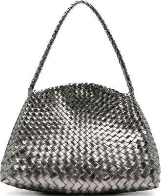 Dragon Diffusion Woven Leather Shoulder Bag