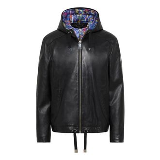 Carlo Colucci Jassen, Heren, Zwart, M, Leren Jas