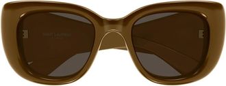 Saint Laurent Howl Zonnebril - Dames - Zonnebrillen - Bruin - 55 MM - Nylon - Accessoires