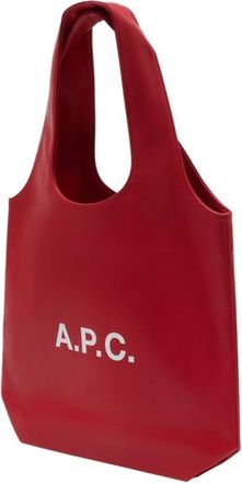 A.P.C. Unisex Ninon Tote Red Cotton