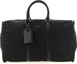 Kiton Weekend Duffel Bag - Heren - Weekendtassen - Zwart - ONE Size - Leer - Tassen