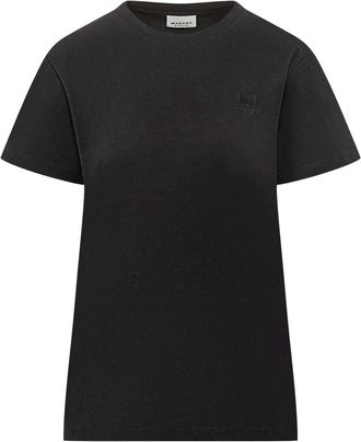 Isabel Marant Tops, Dames, Zwart, L, Katoen, Aby Cotton T-Shirt