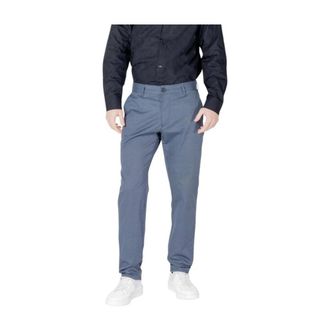 A|X Armani Exchange Slim-fit Trousers, male, Blue, W36, Blue Cotton Skinny Trousers