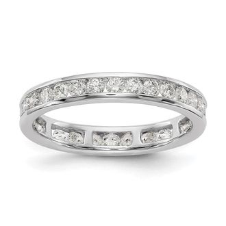 Diamond2Deal 14k Gold 1 Ct Lab Grown Diamond Channel Set Eternity Band Ring