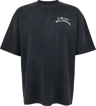 Amiri Tops, Heren, Zwart, M, Katoen, Hollywood Oversized Tee