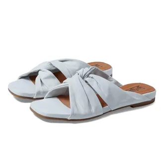 Miz Mooz Paparazzi Sandals Womens White Leather Slip On Slide HTAT1772