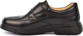 Generic Mens Wide Fit Shoes Mens Leather Shoes Extra Wide Shoes Extra Wide Fit Leather Shoes Touch Fastening Shoes Size 6 Size 13 Size 14 Genuine Leather Blac