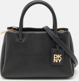 DKNY Dkny Black Leather Small Dixie Tote