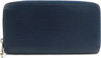 Louis Vuitton Navy Epi Leather Long Wallet (Bi-Fold) (Pre-Owned)