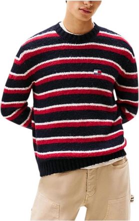 Tommy Hilfiger Rondgebreide trui - Heren - Ronde hals truien - Veelkleurig - M - Truien & Vesten