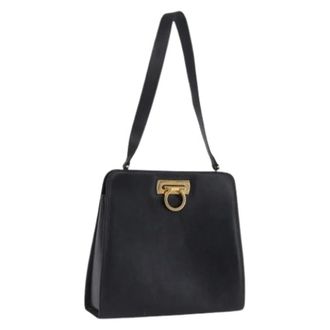 Ferragamo Pre-owned Shoulder Bag - Dames - Pre-owned - Zwart - Maat: ONE Size Leer