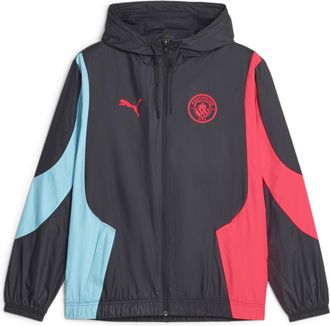 Puma Manchester City Pre-match Anthem Hooded Jacket Mens Black Size M