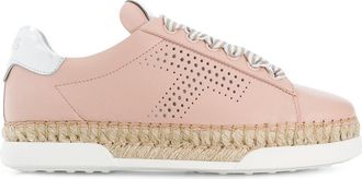 Tod's lace up espadrille sneakers - Roze
